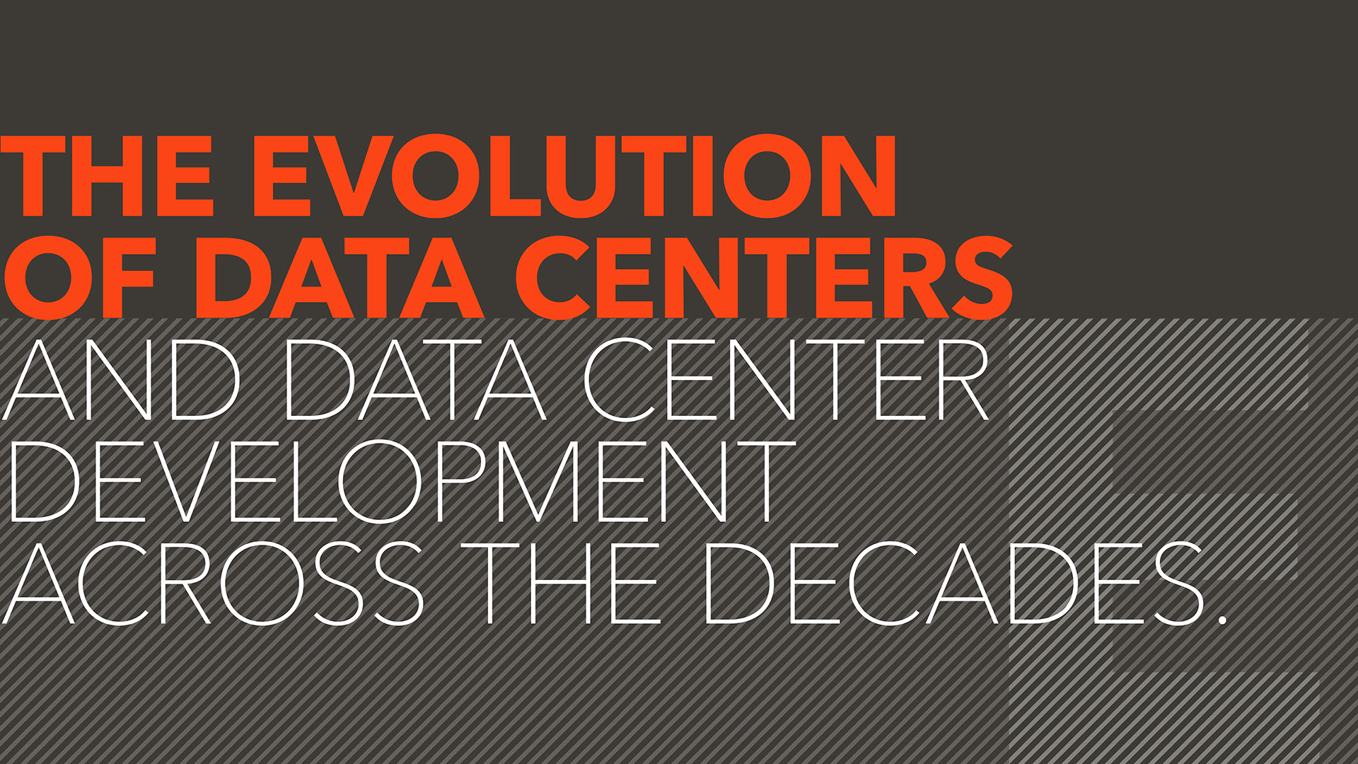 The evolution of data centers / data center development across the decades